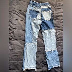 Patchwork Denim Jeans